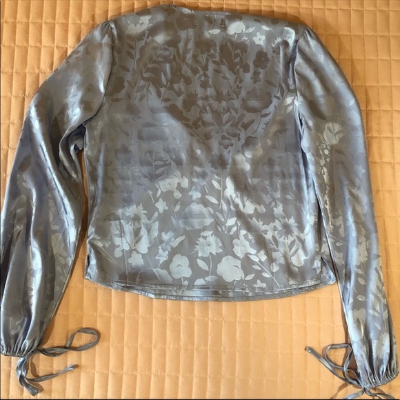 Urban Outfitters Jacquard Surplice Long Sleeve Top - Picture 5 of 11